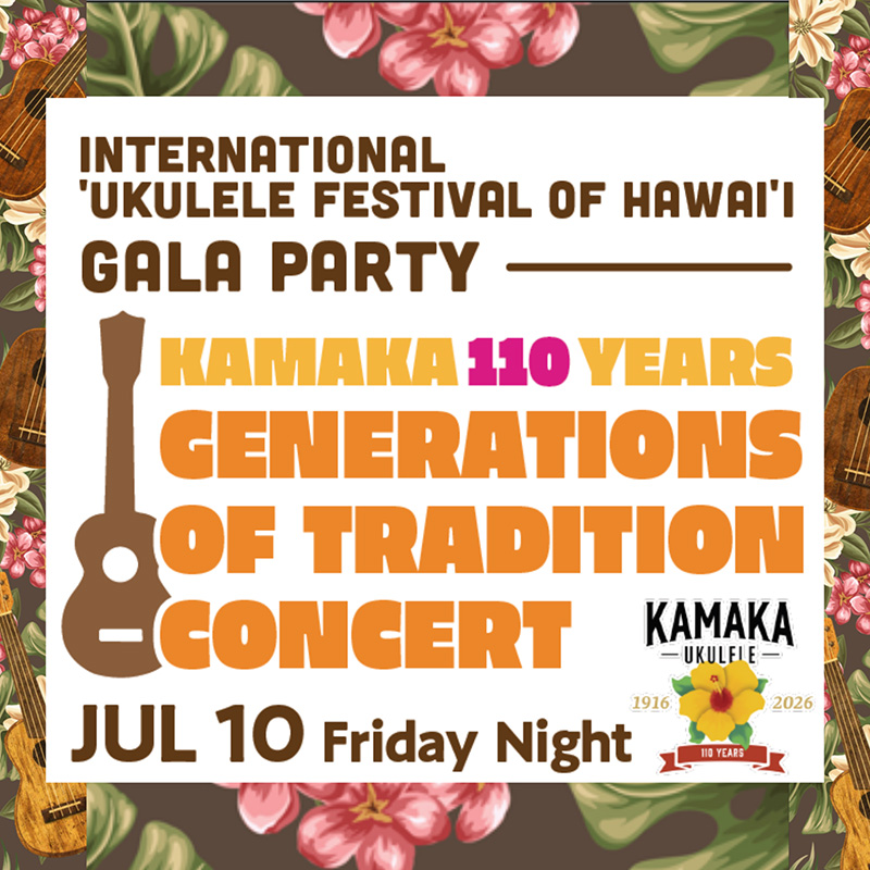 ’Ukulele Festival of Hawaii Gala Dinner & Concert